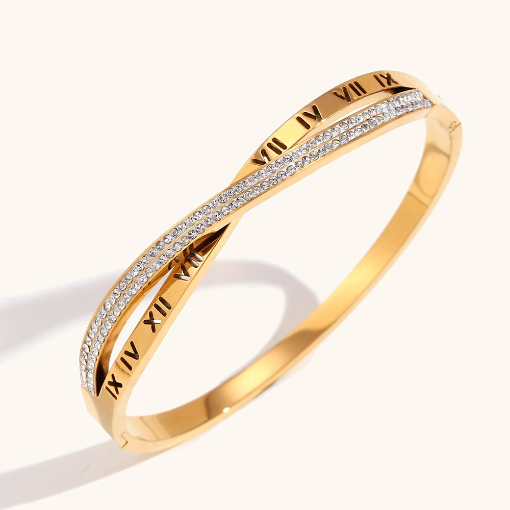 Bracelet Roma Chiffres Romains & Éclat Doré