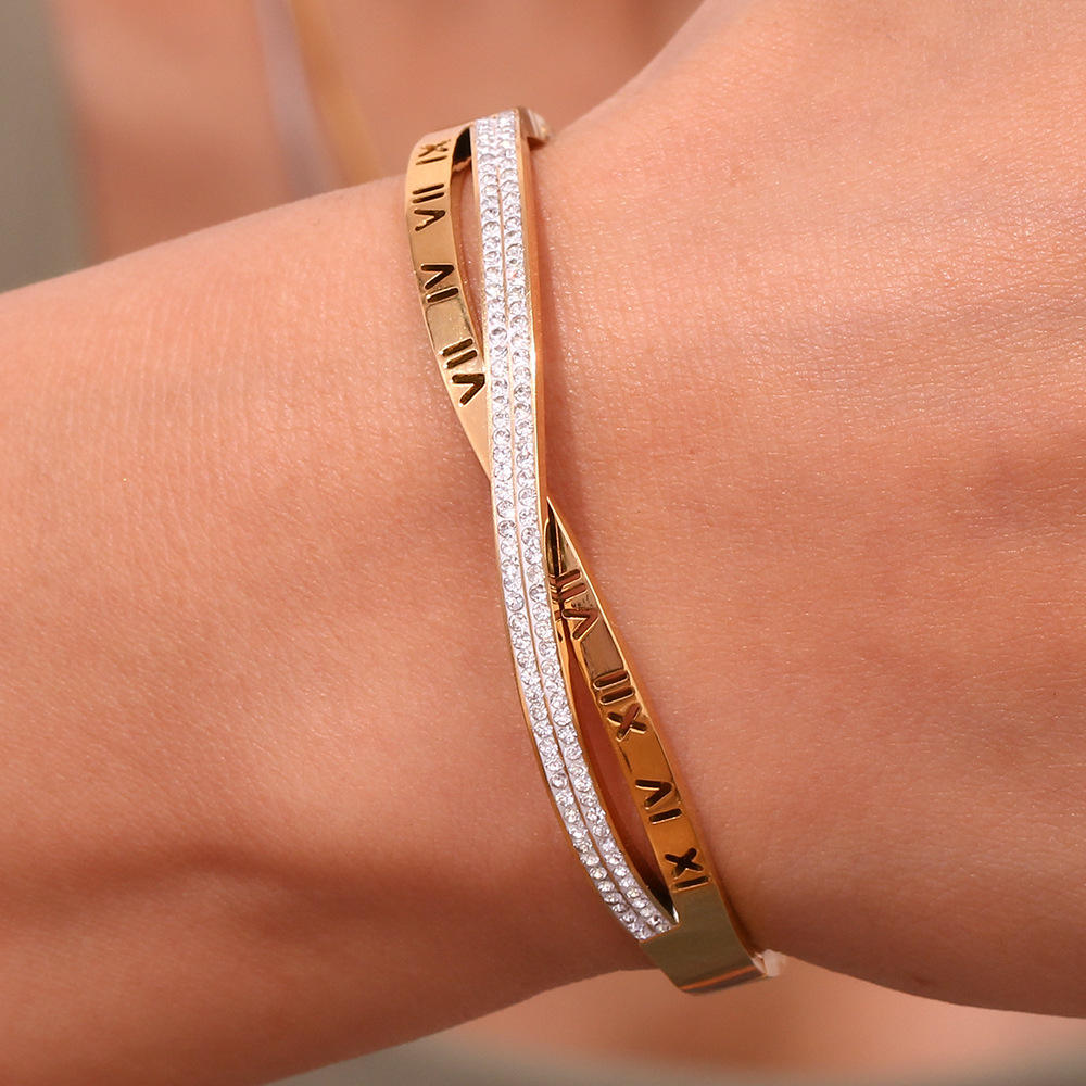 Bracelet Roma Chiffres Romains & Éclat Doré